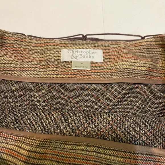 Christopher & Banks plaid skirt size 4 - Picture 4 of 9